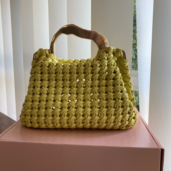 AJE Weave Bag Clutch Yellow - Picture 2 of 5